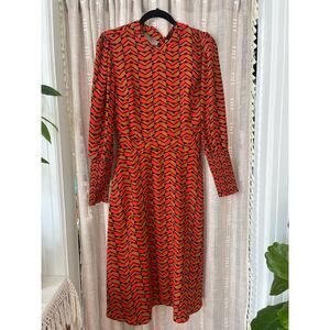 Halogen Geometric Print Dress